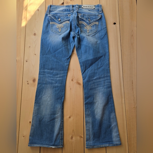 Rock Revival Elaina Boot Distressed Denim Jeans Size 29X31 - Picture 10 of 16